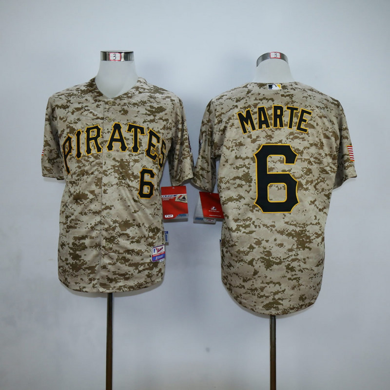 Men Pittsburgh Pirates #6 Marte Camo MLB Jerseys->pittsburgh pirates->MLB Jersey